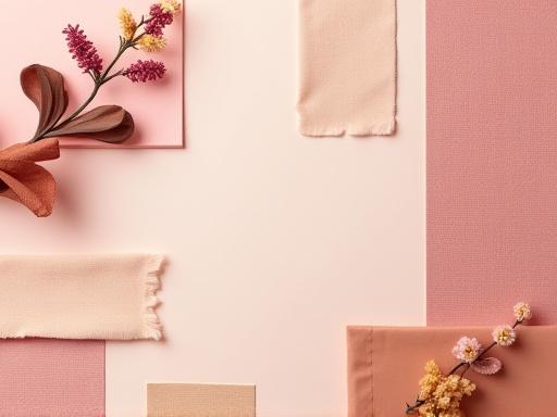 Moodboard con campioni di colore e texture per un nuovo prodotto cosmetico.